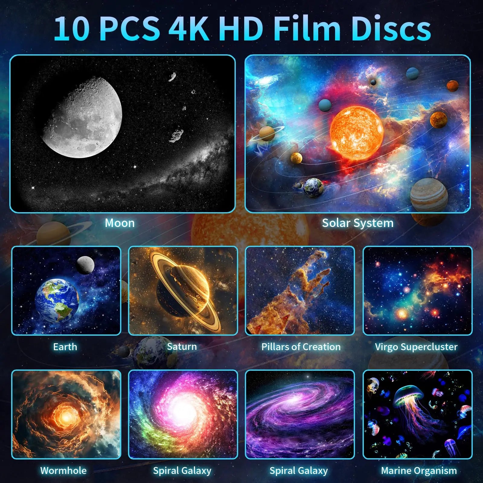 2025 Upgraded Projector, HD Brighter Wider Projection Planetarium Star Projector