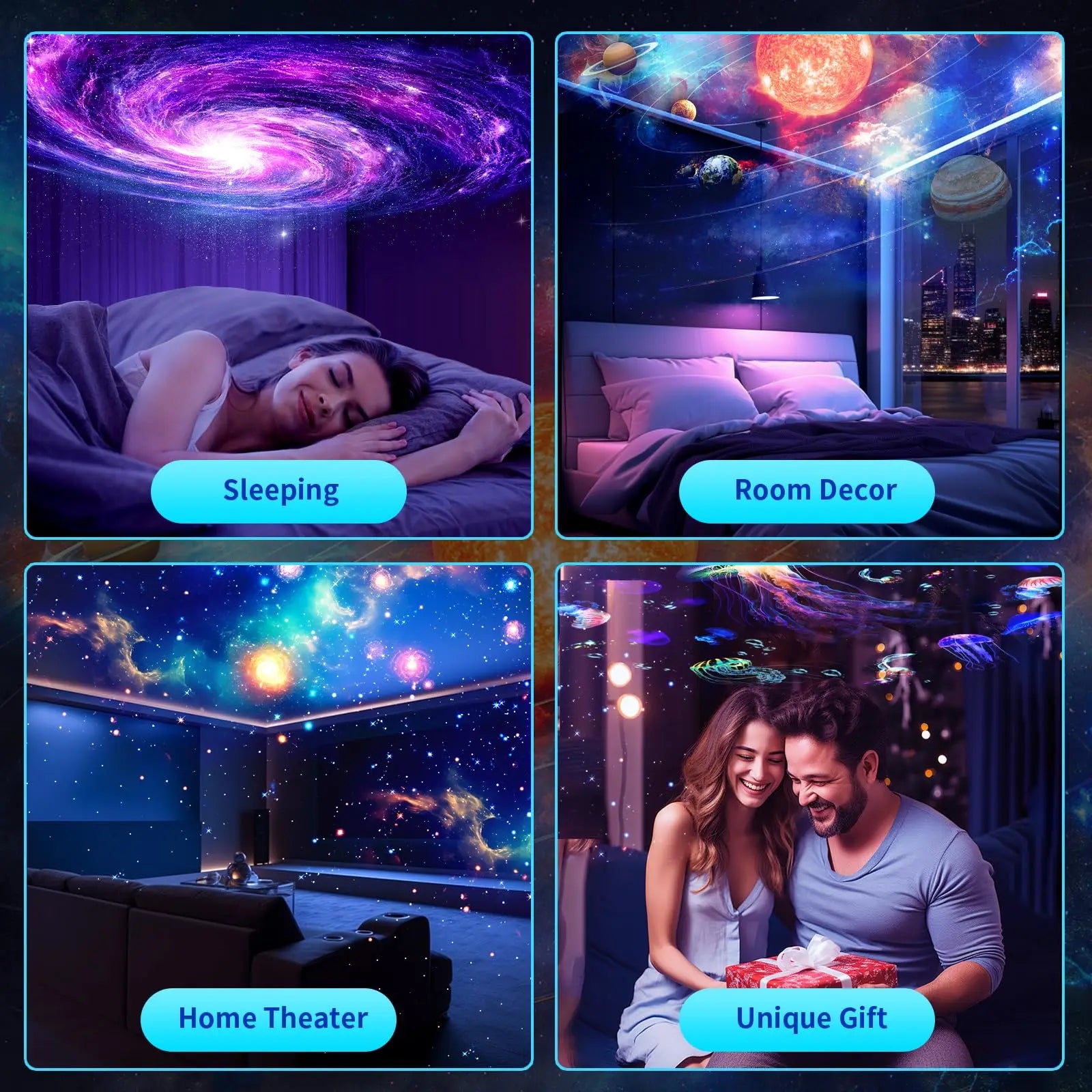 2025 Upgraded Projector, HD Brighter Wider Projection Planetarium Star Projector