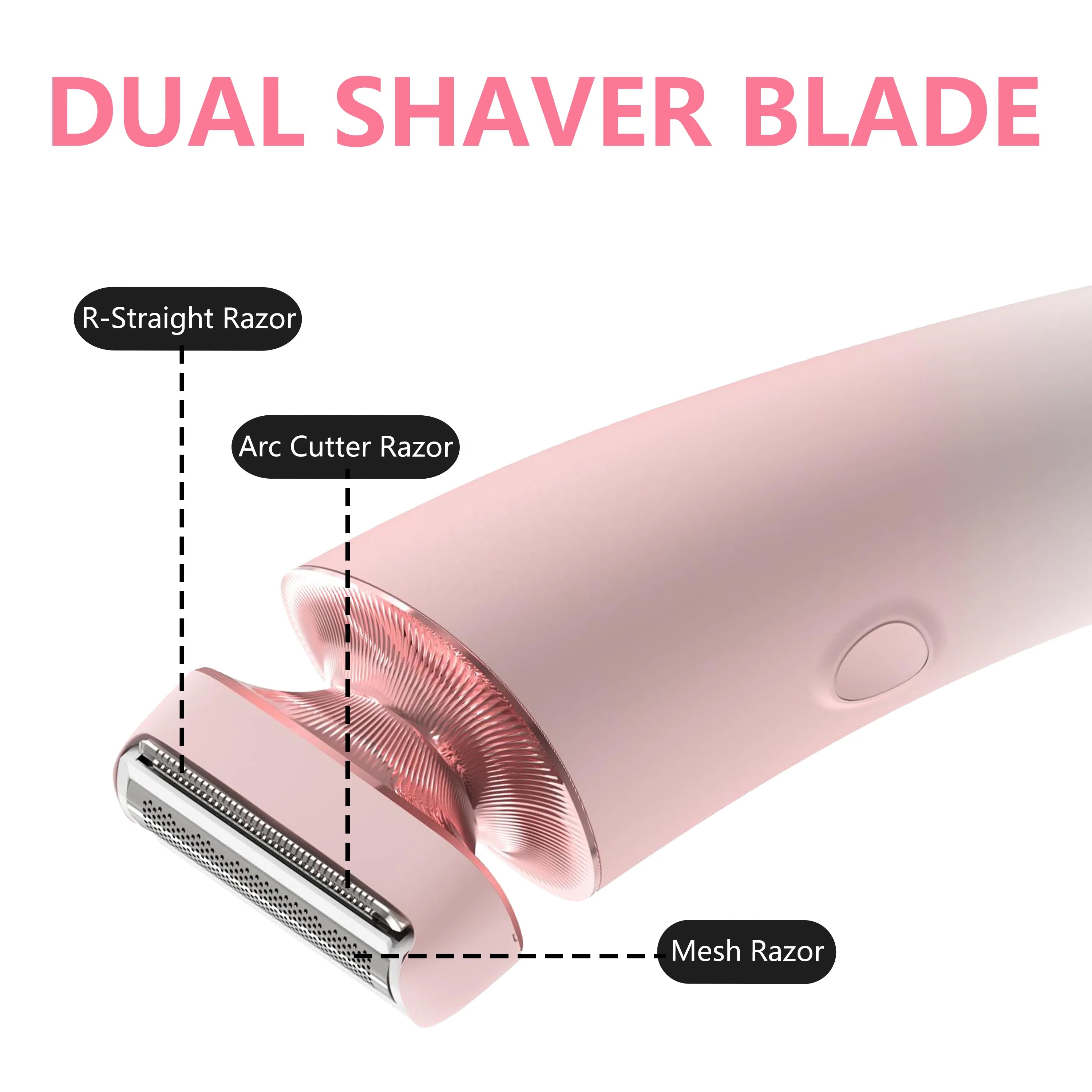 HTC HL-060 Waterproof Lady's Foil Shaver Women Body Hair Removal for Legs and Underarms Woman Hair Trimmer Eyebrow EarNose Razor