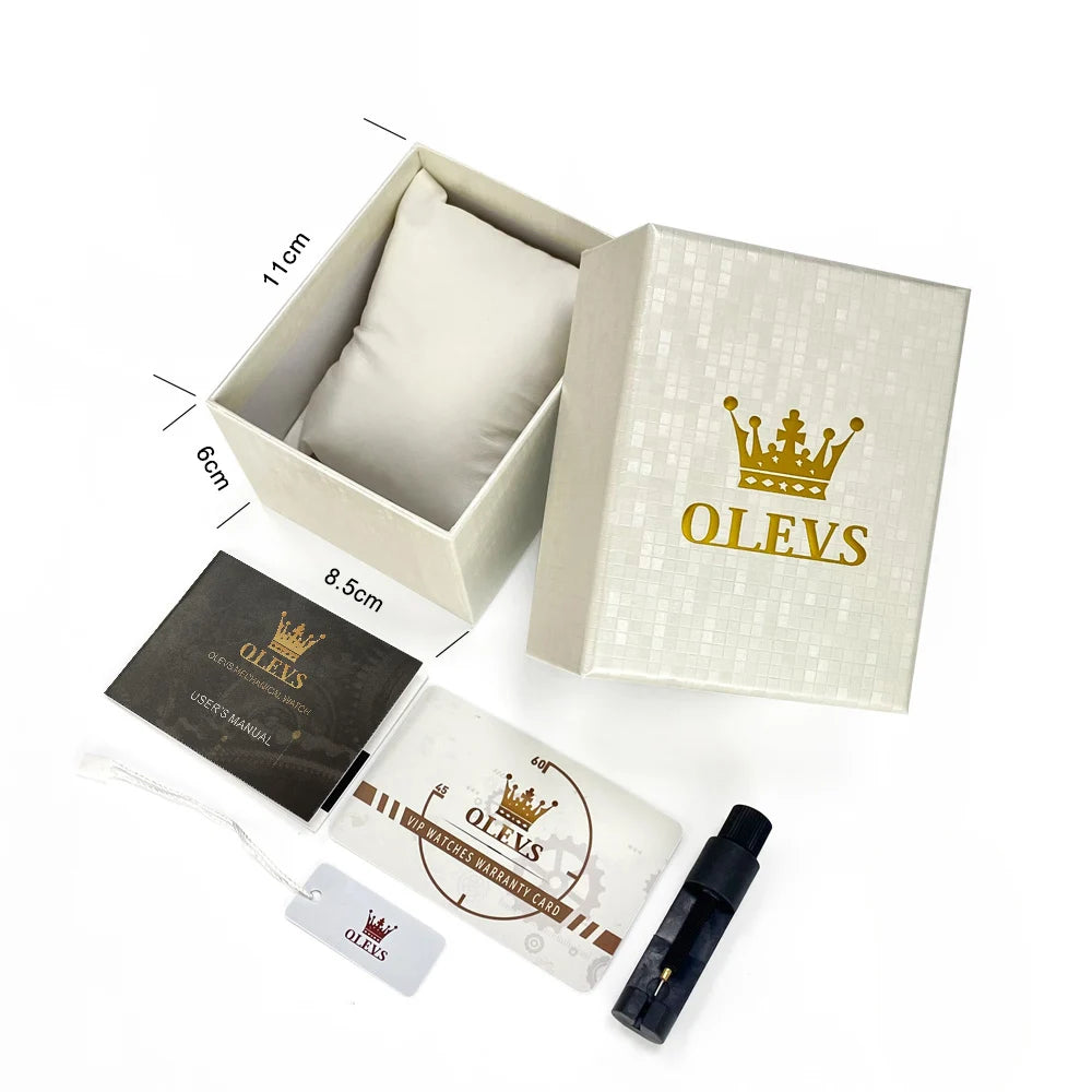 OLEVS 2881 Custom Branding Logo Men Watch OEM Private Label Watch Stainless Steel Mesh Men Arabic Numerals Watch