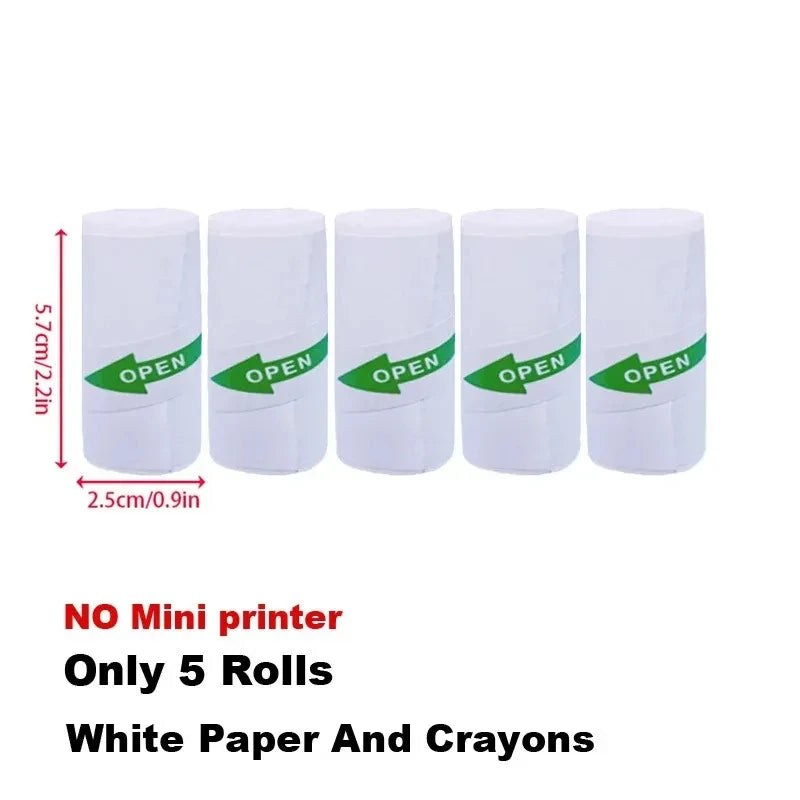 HD Mini Label Printer Thermal Portable A8 Printers Sticker Transparent Paper 57mm Inkless Wireless 203dpi Android IOS Phone