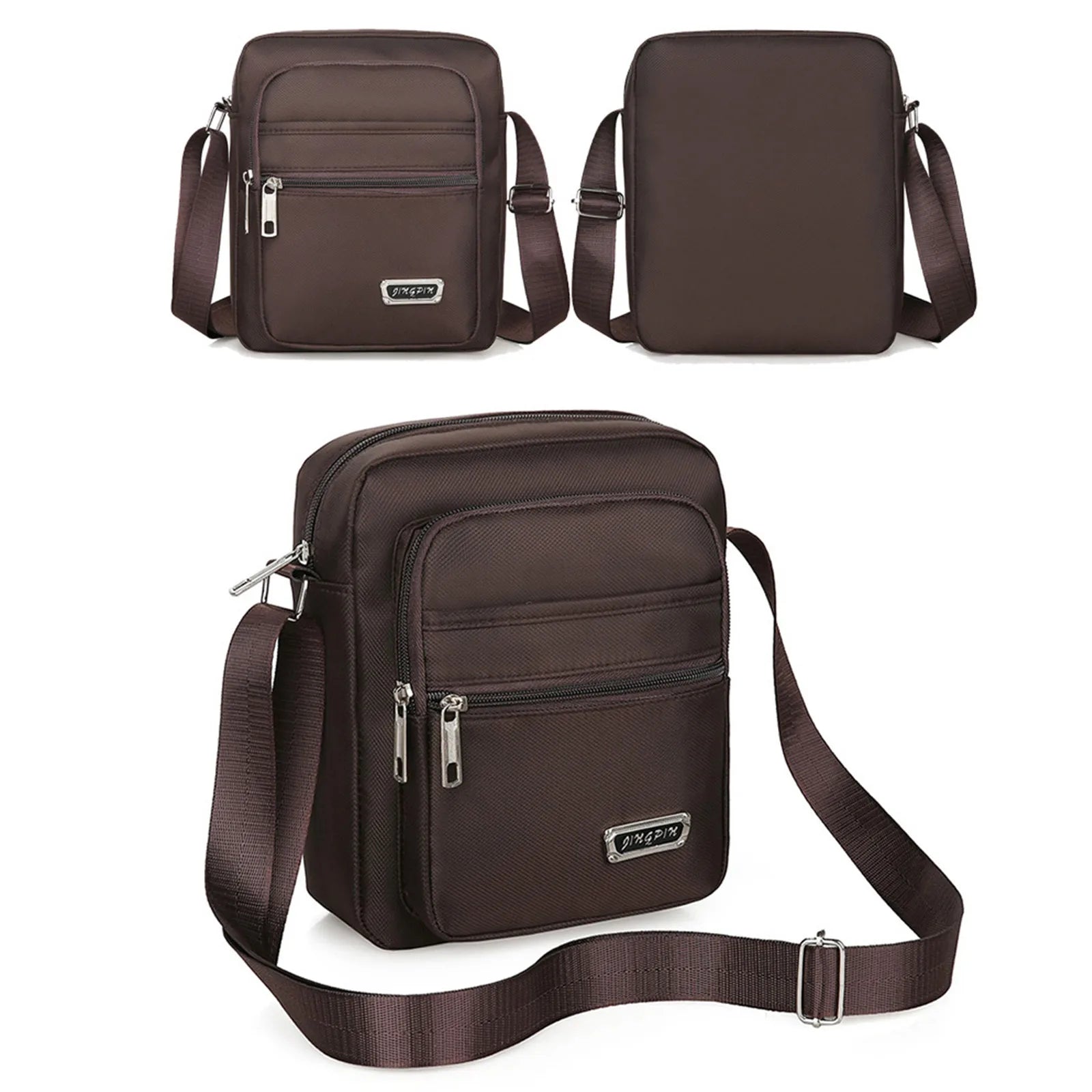 Waterproof Men Crossbody Bags Male Nylon Shoulder Bags Boy Messenger Bag Man Handbags For Travel Casual Large Satchel Grey Bags