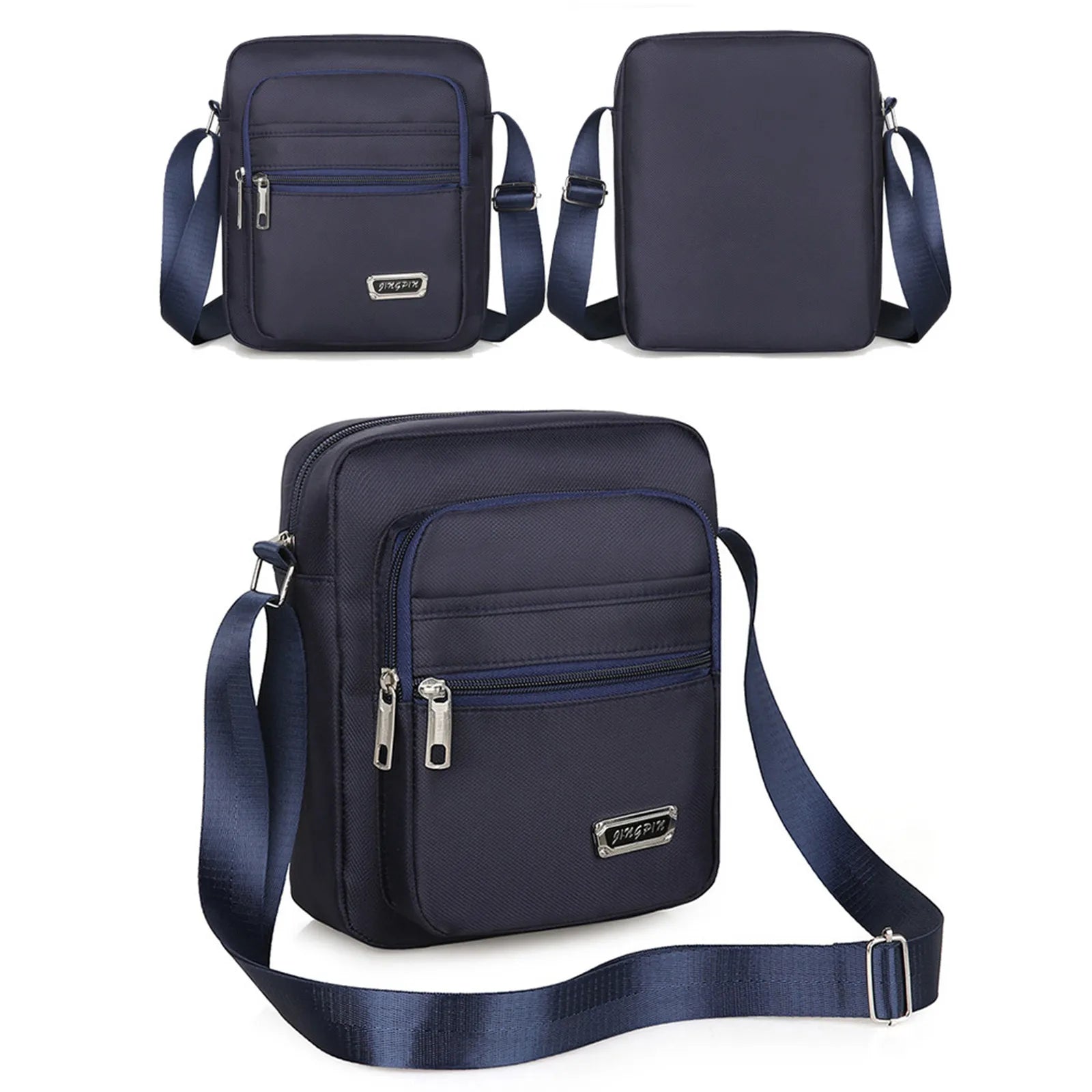 Waterproof Men Crossbody Bags Male Nylon Shoulder Bags Boy Messenger Bag Man Handbags For Travel Casual Large Satchel Grey Bags