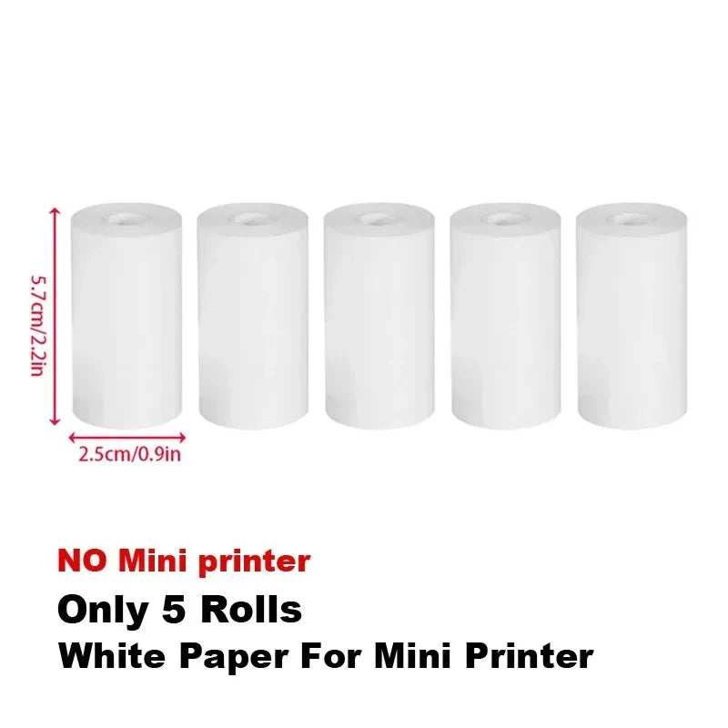 HD Mini Label Printer Thermal Portable A8 Printers Sticker Transparent Paper 57mm Inkless Wireless 203dpi Android IOS Phone