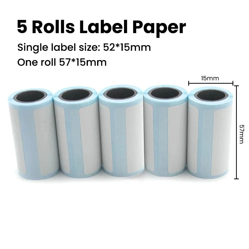 HD Mini Label Printer Thermal Portable A8 Printers Sticker Transparent Paper 57mm Inkless Wireless 203dpi Android IOS Phone