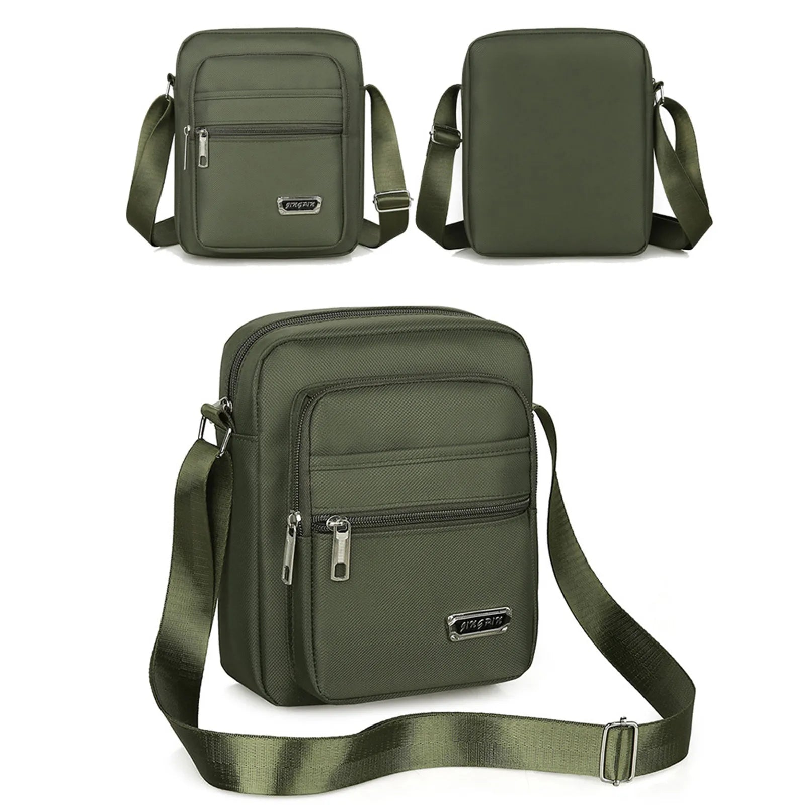 Waterproof Men Crossbody Bags Male Nylon Shoulder Bags Boy Messenger Bag Man Handbags For Travel Casual Large Satchel Grey Bags